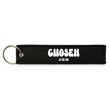 You Are Chosen - Chosen John 15:16. - Jet Tag Keychain - black - Front