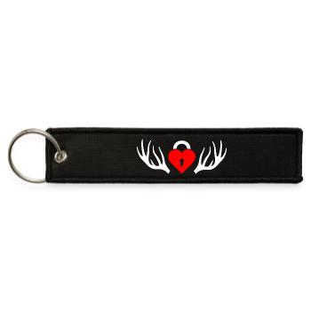 Cuckold horns - Jet Tag Keychain - black - Front
