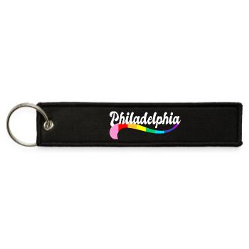 Philadelphia Pride LGBTQ+ Proud Gay Rights Queer  - Jet Tag Keychain - black - Front