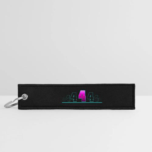 Number 4 in Magenta: Varsity Font - Jet Tag Keychain