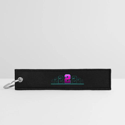 Number 2 in Magenta: Varsity Font - Jet Tag Keychain