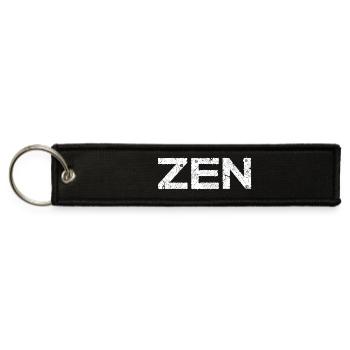 Zen Grunge Lettering - Jet Tag Keychain - black - Front