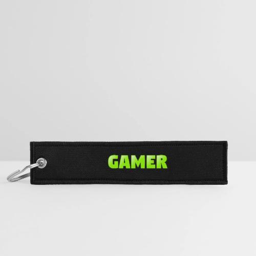 Gamer Neon Green Gaming Logo Design - Jet Tag Keychain