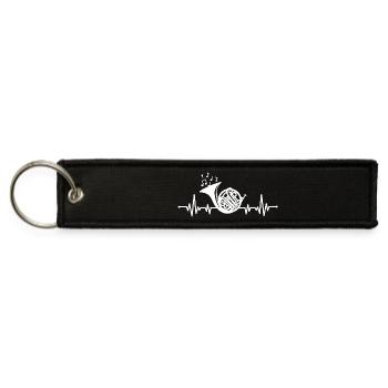 French Horn - Jet Tag Keychain - black - Front