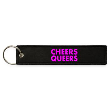 Cheers queers - Jet Tag Keychain - black - Front