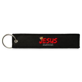 Jesus 2 - Jet Tag Keychain - black - Front