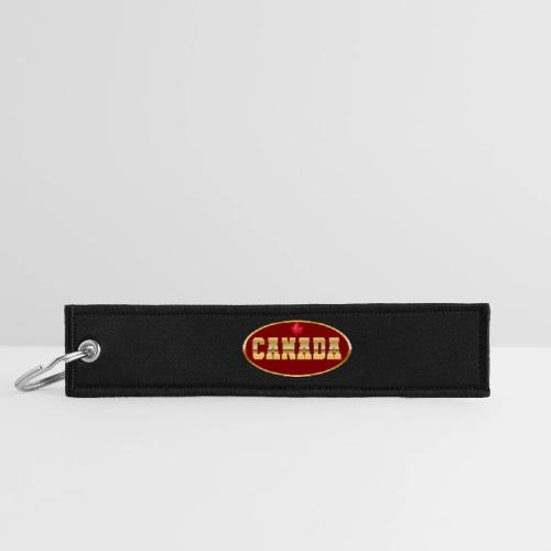 Canada in golden letters - Jet Tag Keychain