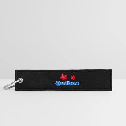 Québec with two red maple leaves - Jet Tag Keychain
