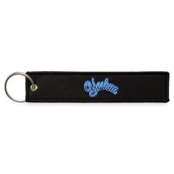 Yeshua Script Neon Emblem - Jet Tag Keychain - black - Front