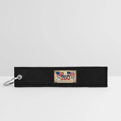 USA 250th Anniversary Flags Emblem - Jet Tag Keychain