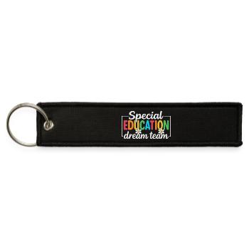Special Education Dream Team Squad Back to School - Jet Tag Keychain - black - Front
