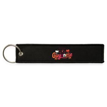 Guyanese Tropic Crab Logo - Jet Tag Keychain - black - Front