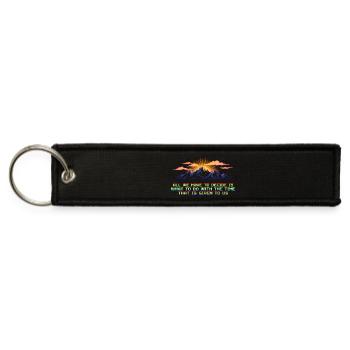 Neon Sunrise Peaks - Jet Tag Keychain - black - Front