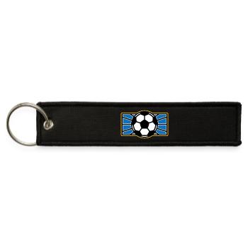 Football Pop Art Logo - Jet Tag Keychain - black - Front