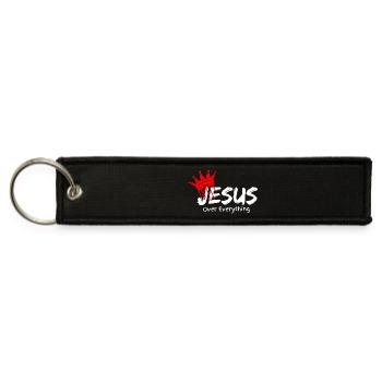 Jesus Over Everything - Jet Tag Keychain - black - Front