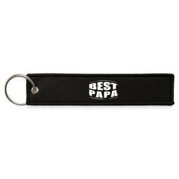 BEST PAPA | best dad - Jet Tag Keychain - black - Front