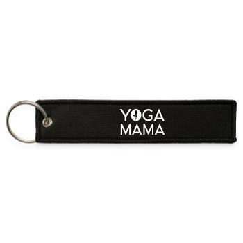 Yoga Gift Idea - Yoga Mama - Jet Tag Keychain - black - Front