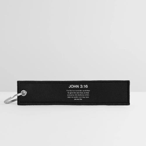 John 3:16 Christian Apparel – White - Jet Tag Keychain
