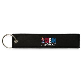 Proud Cuban Roots - Cuba Flag Heritage - Jet Tag Keychain - black - Front