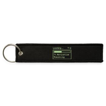 Loading... 7% Motivation Remaining - Jet Tag Keychain - black - Front