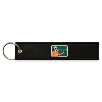 Six Seven Skeleton Teacher Halloween Meme Tee 67 - Jet Tag Keychain - black - Front