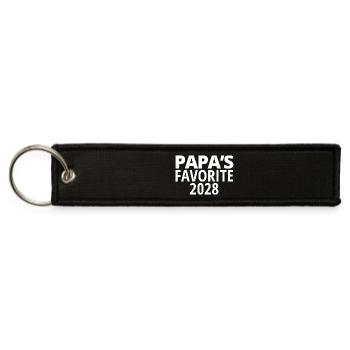 Papa's Favorite 2028 - Jet Tag Keychain - black - Front