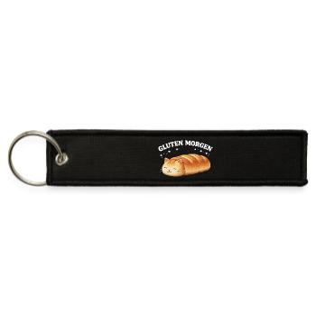 Gluten Morgen Cat Loaf - Jet Tag Keychain - black - Front