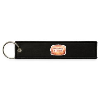 Own Your Story Desert Sunset Typography - Jet Tag Keychain - black - Front