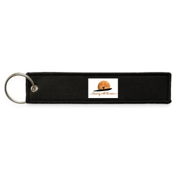 Dancing moon  - Jet Tag Keychain - black - Front