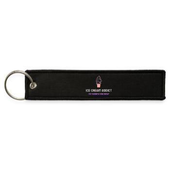 Ice Cream Addict - Jet Tag Keychain - black - Front