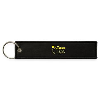 No a la Minería - Jet Tag Keychain - black - Front