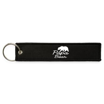 Papa Bear - Jet Tag Keychain - black - Front