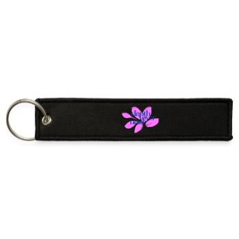 Depth Over Noise Floral - Jet Tag Keychain - black - Front