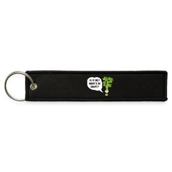 Celery Soapy Pun - Jet Tag Keychain - black - Front