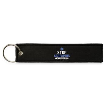 Stop Screaming I'm Scared Too Paramedic Medical Te - Jet Tag Keychain - black - Front