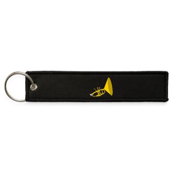 Funky Trumpet - Jet Tag Keychain - black - Front
