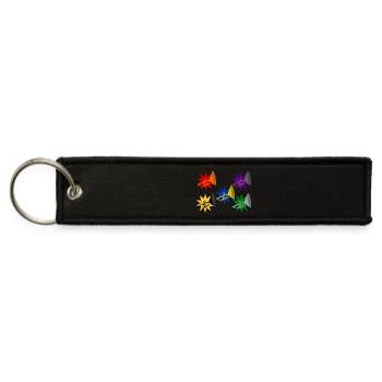 Funky Trumpet Color Art - Jet Tag Keychain - black - Front