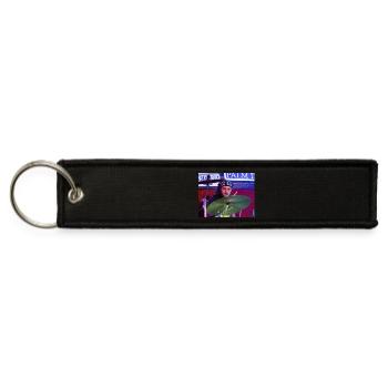 Kaleb The Drummer  - Jet Tag Keychain - black - Front