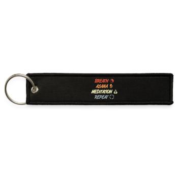 Yoga Motivation - Jet Tag Keychain - black - Front
