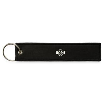 Hope Rings Retro Typography - Jet Tag Keychain - black - Front