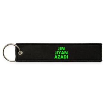 jin jiyan azadi women life freedom - Jet Tag Keychain - black - Front