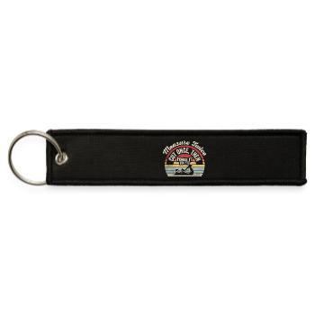 Measure Twice Cut Once Then Force It To Fit - Jet Tag Keychain - black - Front