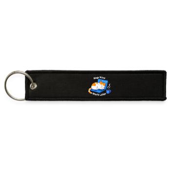 Nap Now Work Later - Jet Tag Keychain - black - Front