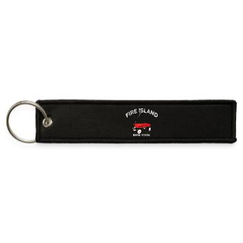 Fire Island Red Wagon summer vacation barefoot - Jet Tag Keychain - black - Front