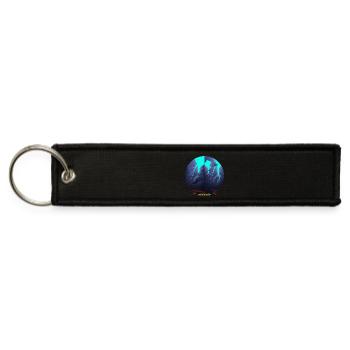 Royal Blue Lightning - Jet Tag Keychain - black - Front