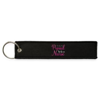 Proud to be a Nurse – Nurse Appreciation - Jet Tag Keychain - black - Front