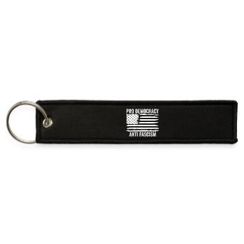 Pro Democracy Anti Fascism - Jet Tag Keychain - black - Front