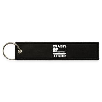 Real Patriots Fight Fascism Anti Fascism - Jet Tag Keychain - black - Front