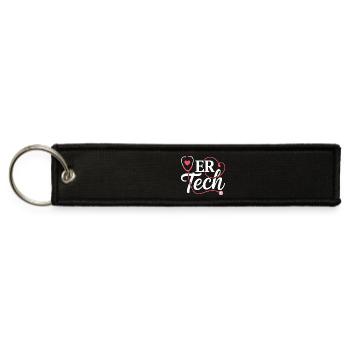 ER Tech Heartbeat Stethoscope - Jet Tag Keychain - black - Front