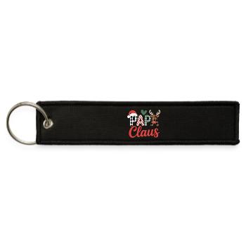 Christmas Papa Claus - Jet Tag Keychain - black - Front